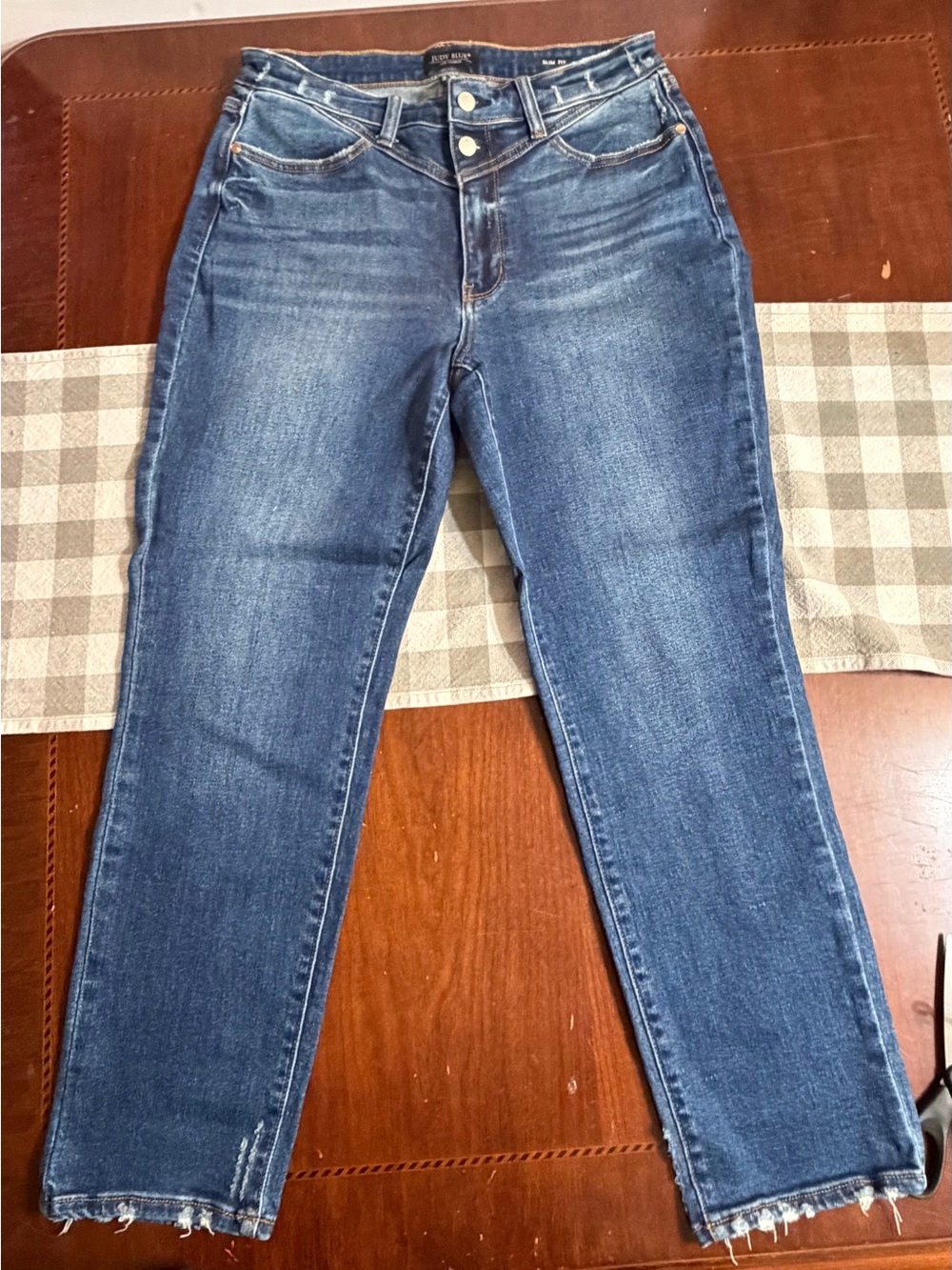 Judy Blue Slim Fit Jeans 9 / 29 - Double Button Criss Cross Y2K